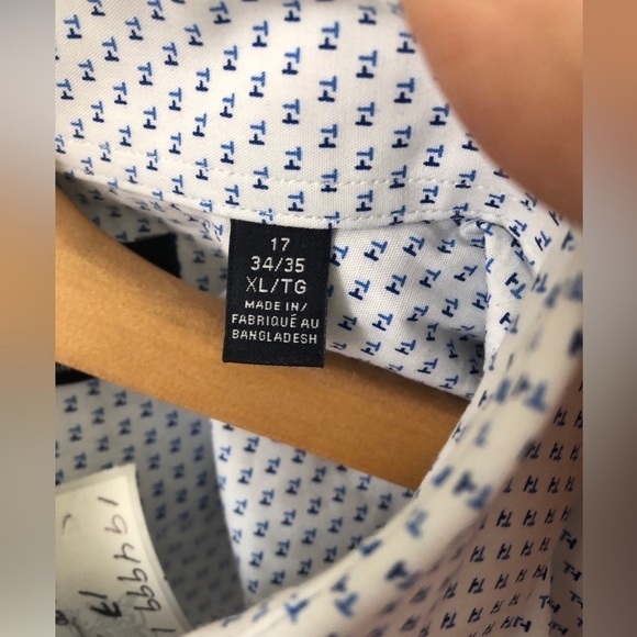 Tommy Hilfiger Men’s Dress Shirt 17‎ XL Slim Fit - Picture 4 of 5